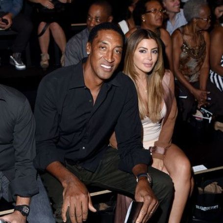 Justin Pippen's father, Scottie, and mother, Larsa attending an event while they were together. 